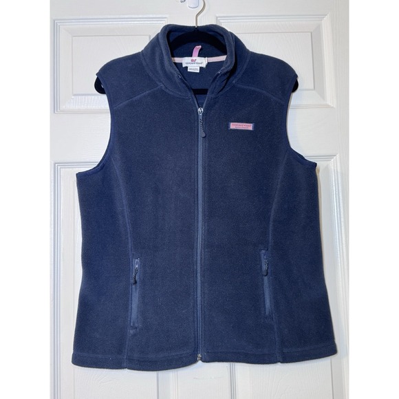 Vineyard Vines Other - Vineyard Vines Men's Navy Blue Full Zip Fleece Vest Size Medium